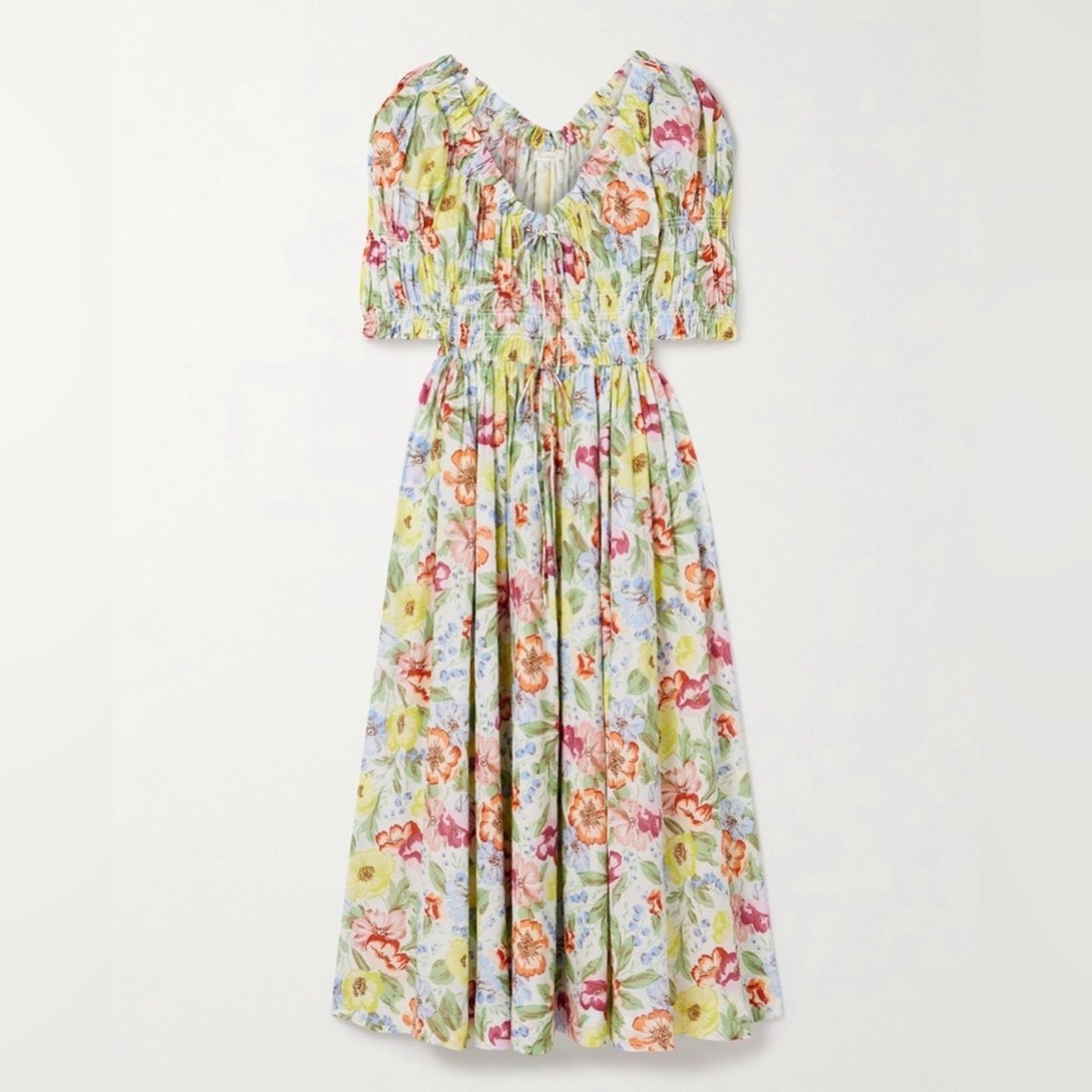 ISO DOEN Ischia Dress in Blanc Anemone